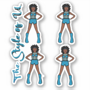 Adesivo Majorette / Dancer Stickers Turquoise 2