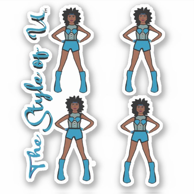 Adesivo Majorette / Dancer Stickers Turquoise 2 (Frente)