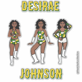 Adesivo Majorette Personalizada / Camuflagem Verde Amarelo