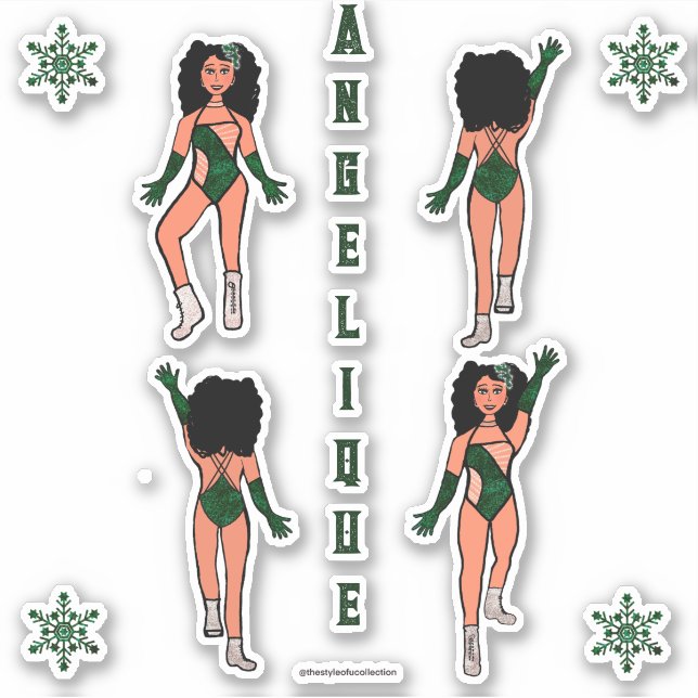 Adesivo Majorette Personalizada/Dancer Stickers Floresta # (Frente)