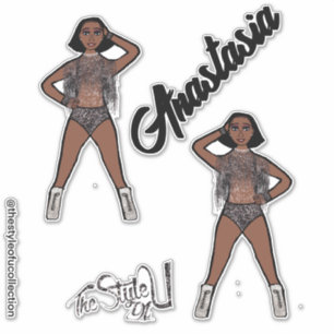 Adesivo Majorette Personalizada/Frente de Dançador