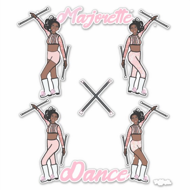 Adesivo Majorette Quick Change Stickers (Pink Spark) (Frente)