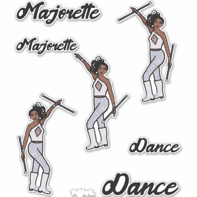 Adesivo Majorette Stickers (Diamante Branco) (Frente)