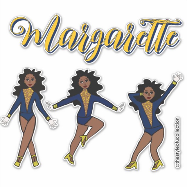 Adesivo Majorette Tri- Pose Blue/Yellow Diamond #1 (Frente)