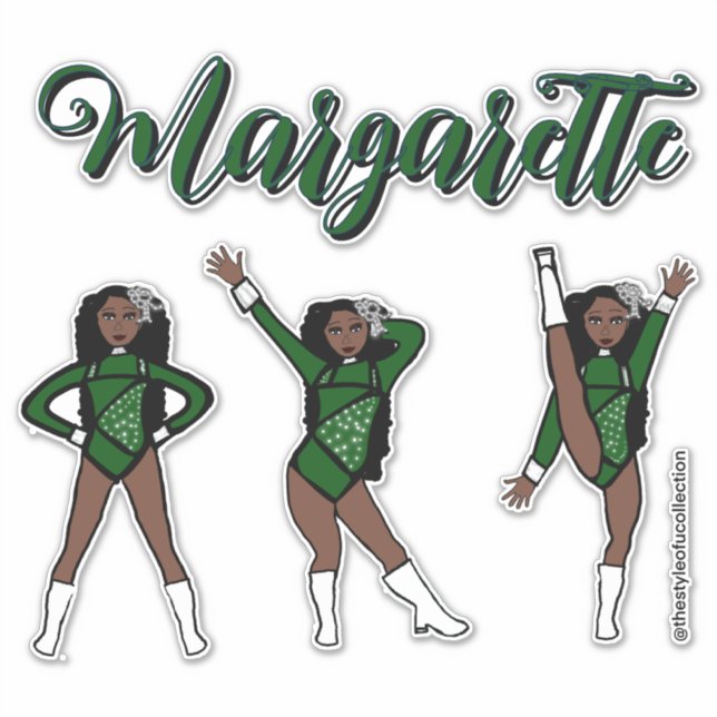 Adesivo Majorette Tri- Pose / Green Diamond # 1 (Frente)