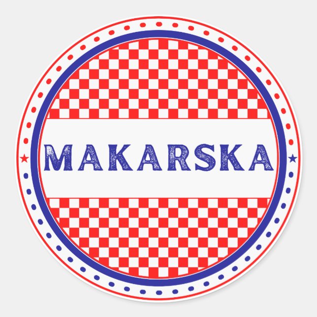 Adesivo Makarska City Pride Emblem – Croatian Identity (Frente)