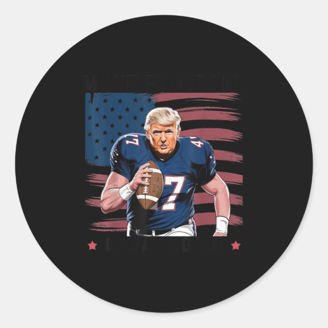 Adesivo Make American Football Great Again Trump Usa Flag  (Frente)