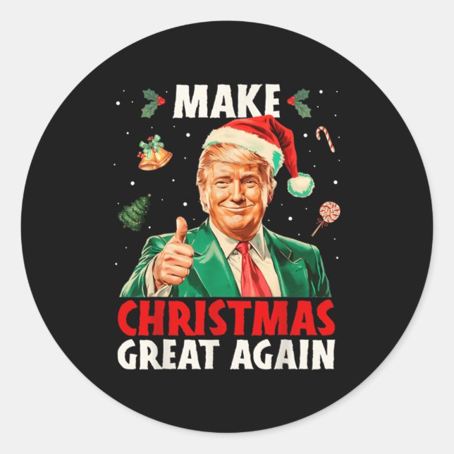 Adesivo Make Christmas Great Again Funny Santa Trump 2025  (Frente)