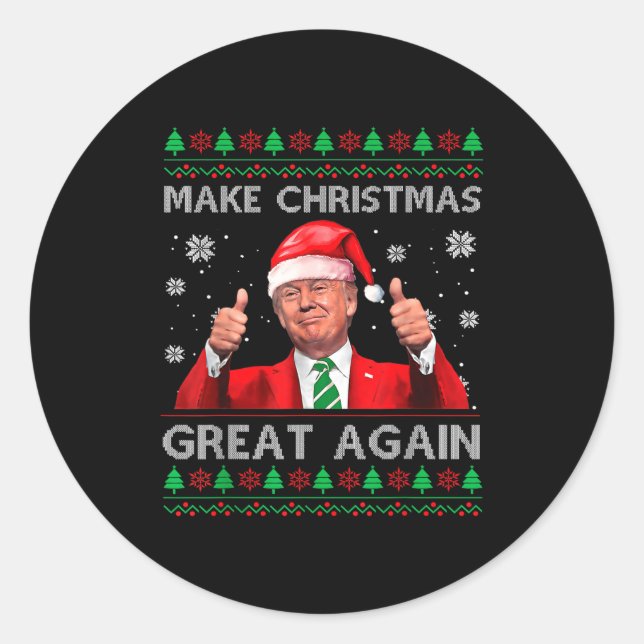 Adesivo Make Christmas Great Again Xmas Funny Trump Pajama (Frente)