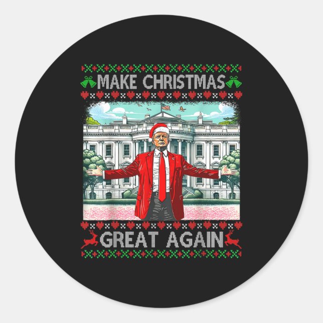 Adesivo Make Christmas Great Again Xmas Funny Trump Pajama (Frente)