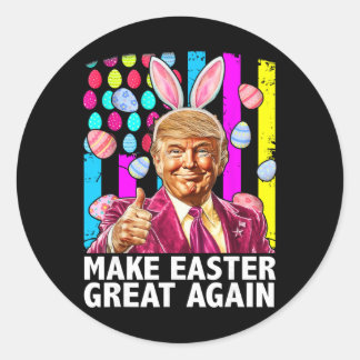 Adesivo Make Easter Great Again Funny Trump Bunny Spring H
