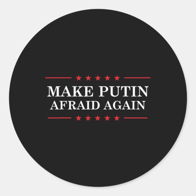 Adesivo Make Putin Afraid Again - Support Ukraine And Stop (Frente)