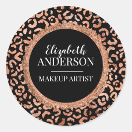 Adesivo Makeup Artist Black Chic Leopard Print