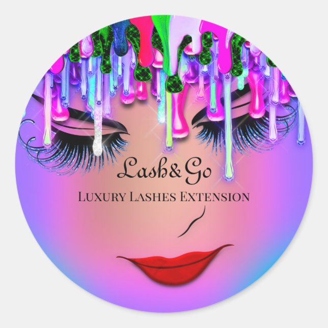 Adesivo Makeup Artist Blue Lashes Produto Red Skinny (Frente)