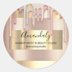Adesivo Makeup Artist Compro Framed Rosa Dourada Powder 