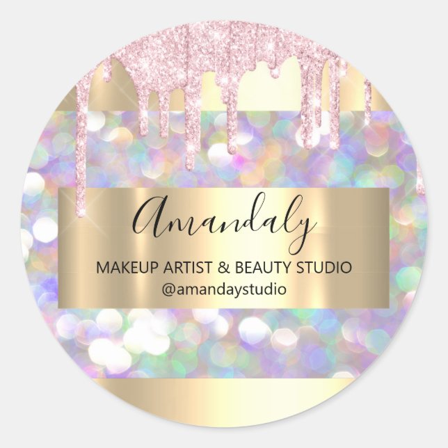 Adesivo Makeup Artist Glitter Framed Framed Spark Glitter  (Frente)