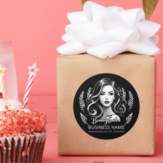 Adesivo Makeup Artist Hair Stylist Modern Black White Dour (Festa)