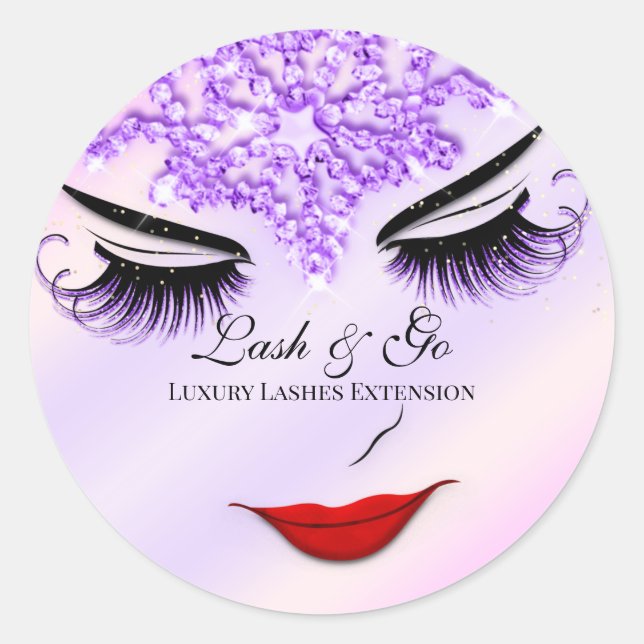 Adesivo Makeup Artist Lash Extension Diamond Purple (Frente)