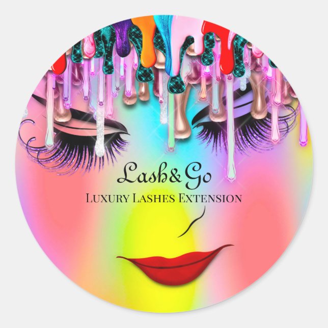 Adesivo Makeup Artist Lash Extension Drives Ombre Rainbow (Frente)