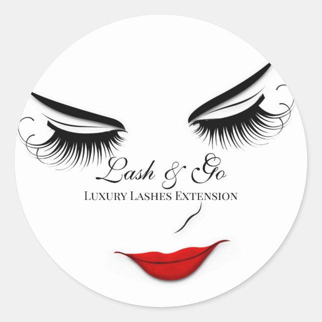 Adesivo Makeup Artist Lash Extension Lábios Black White (Frente)