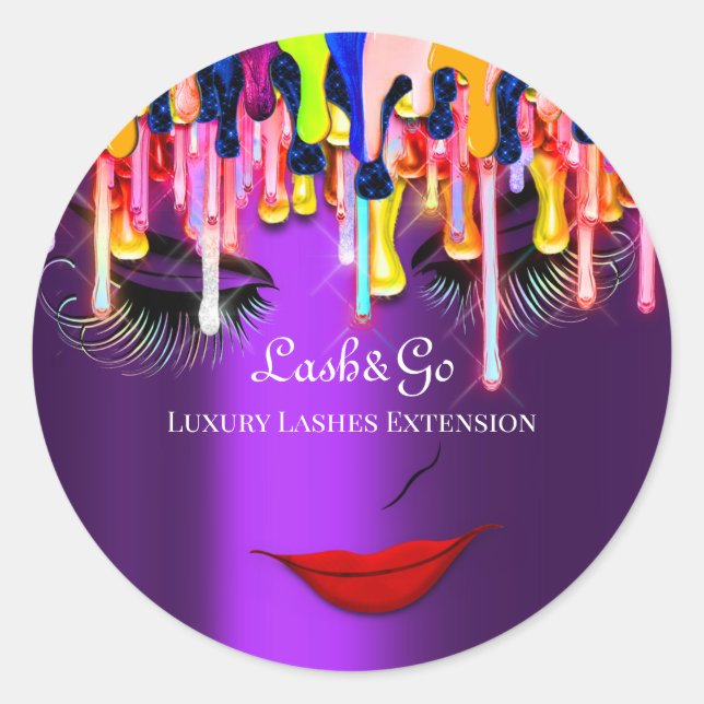 Adesivo Makeup Artist Lash Product Drives Rainbow Violet (Frente)