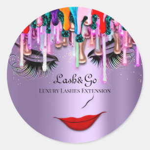 Adesivo Makeup Artist Lashes Product Drivers Purple Glitte
