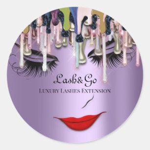 Adesivo Makeup Artist Lashes Product Drivers Purple Rosa