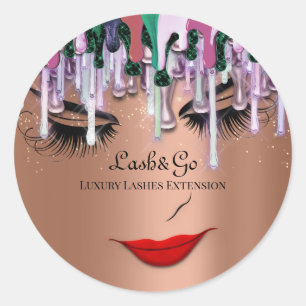 Adesivo Makeup Artist Lashes Produto Drill Rosa Roxo Doura