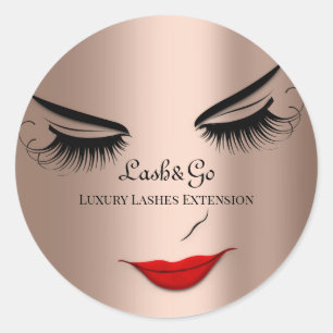 Adesivo Makeup Artist Lashes Produto Lábios Vermelho Rosa