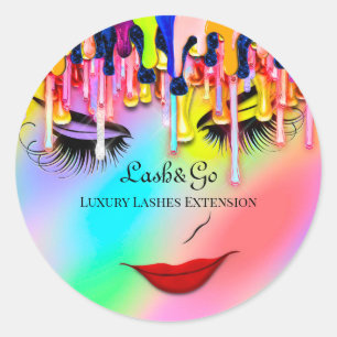 Adesivo Makeup Artist Lashes Produto Unidade Vermelha Unic