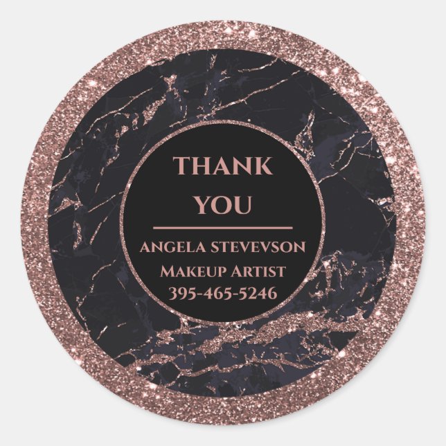 Adesivo Makeup Artist Rosa Marble stickers (Frente)