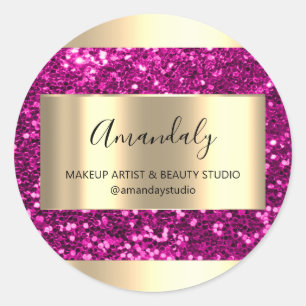 Adesivo Makeup Beauty Compra Frame Dourado Favor Obrigado 