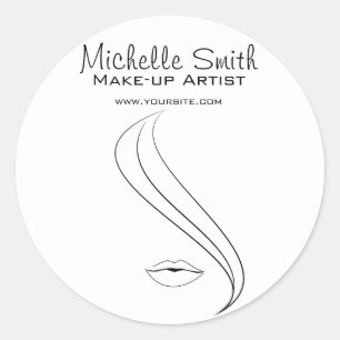 Adesivo Makeup fashion face icon branding