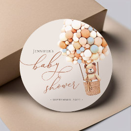 Adesivo Mal podemos esperar! Bebe Festa Clássico Round Sti