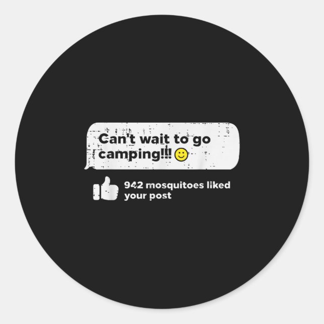 Adesivo Mal Posso Esperar Ir Acampar Mosquitos Camper Wome (Frente)