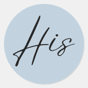 Adesivo mala de boas-vindas do casamento azul empoeirado