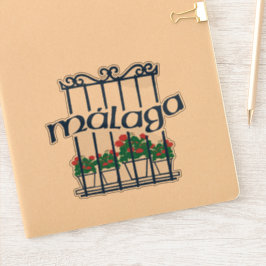 Adesivo Malaga, janela com flores