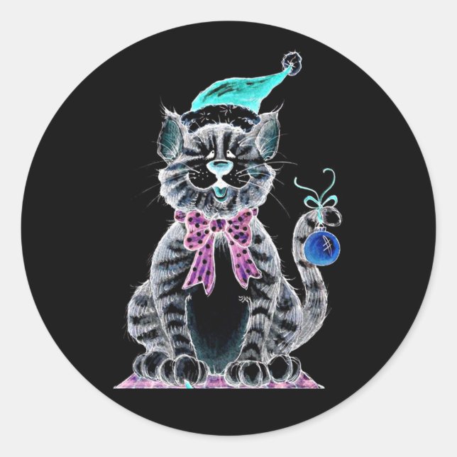 ADESIVO MALDITO **MERRÍCULA NATAL** COM KITTEN (Frente)