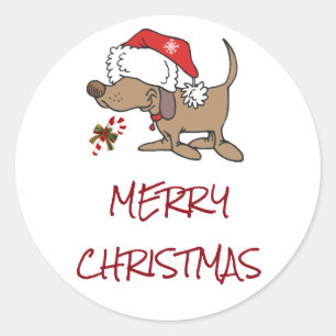 ADESIVO MALDITO PARA DIZER **MERRY NATMAS** COM PUPPY
