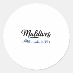 Adesivo Maldivas Paisagem Viagens Roupas de Férias 
