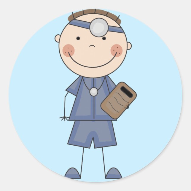 Adesivo Male Doctor T-shirts e presentes (Frente)