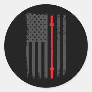 Adesivo Malhação Americana de Bandeira Gym Barbell Poweris
