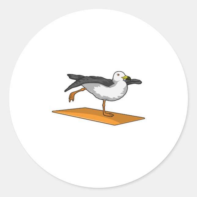 Adesivo Malhação de Meditação de Yoga de Seagull (Frente)