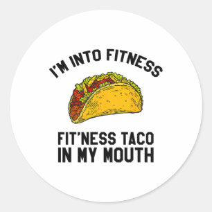 Adesivo Malhação Taco Funny Gym Mexicano Para Taco Lover