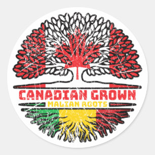 Adesivo Mali, Canadá, Árvore canadiana Bandeira