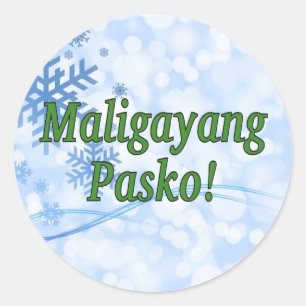 Adesivo Maligayang Pasko! Feliz Natal no gf do Tagalog