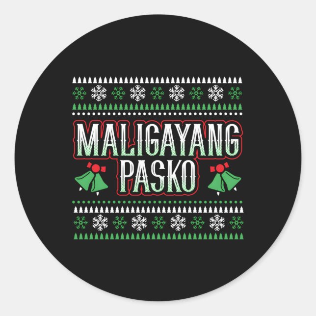 Adesivo Maligayang Pasko Philipes Feliz (Frente)