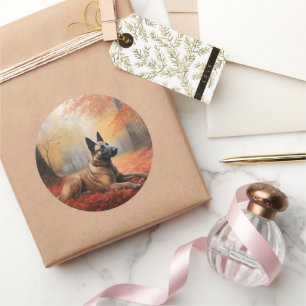 Adesivo Malinoi belga no outono deixa cair inspiração