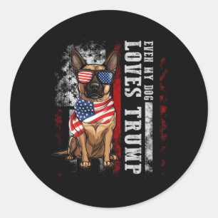 Adesivo Malinois Belgas Até Meu Cão Adora Trump Engraçado