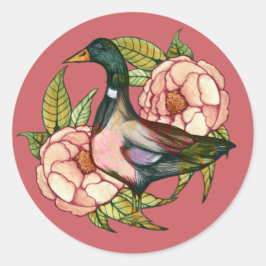 Adesivo Mallard Duck Peony Nature Lovers